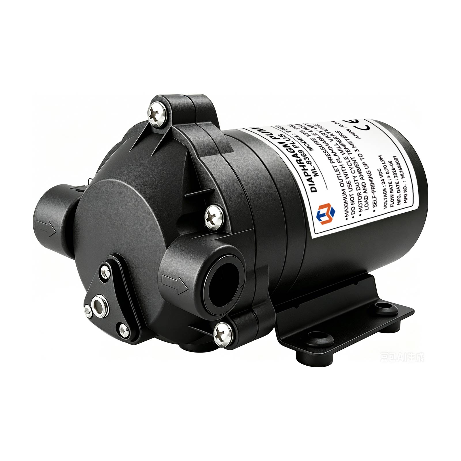 50 - 100 GPD BLACK PLASTIC RO DIAPHRAGM PUMP